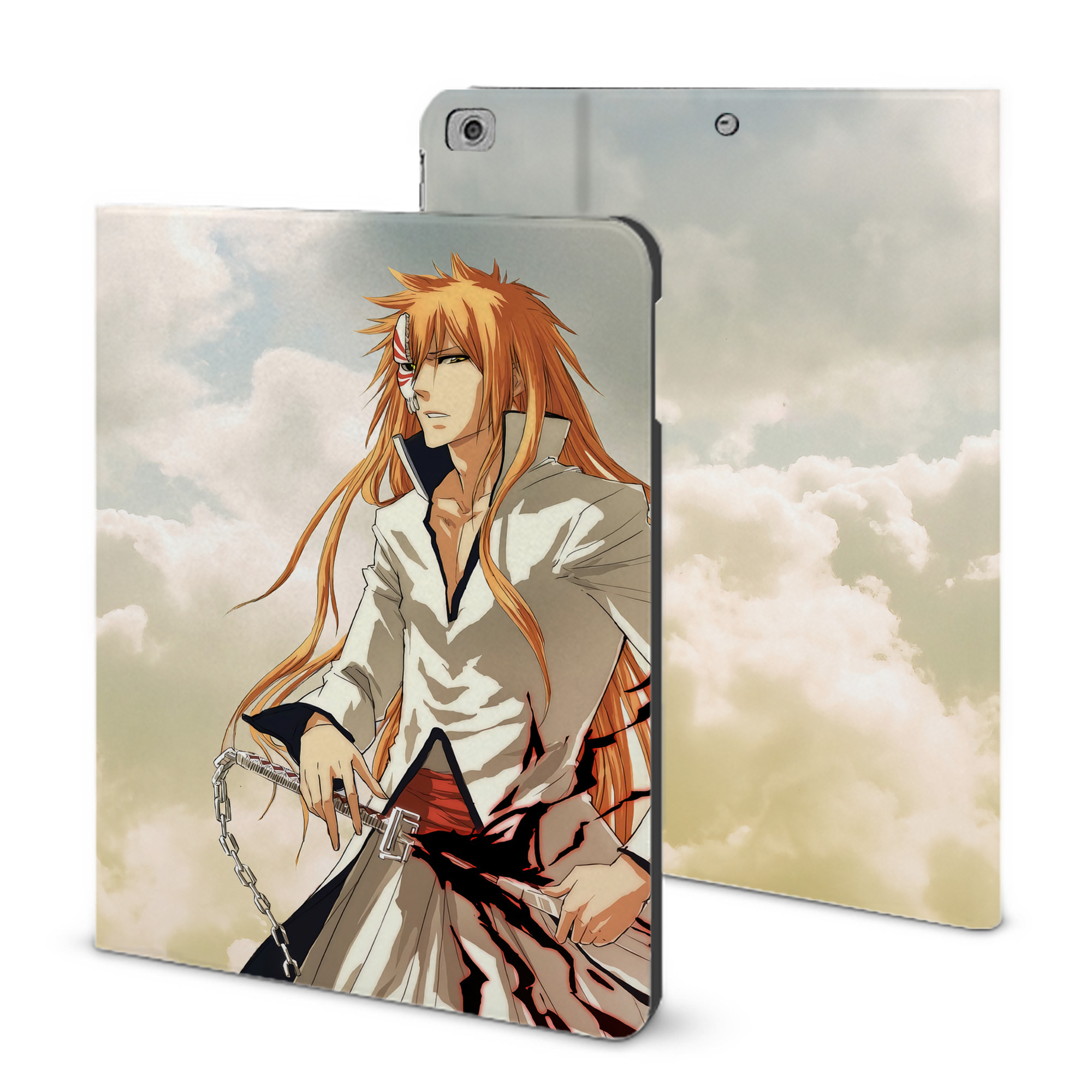 （画像用） ブリーチ BLEACH IPad ケース ブック型 PUレザー TPU 耐衝撃 軽量 薄型 ペン収納なし 全面保護 IPad 各モデル対応